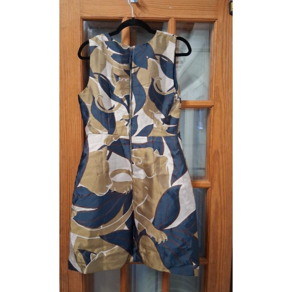 Ann Taylor Womens Sleeveless Fit & Flare Dress With Animal & Leaf Print Size 8 - Picture 3 of 8